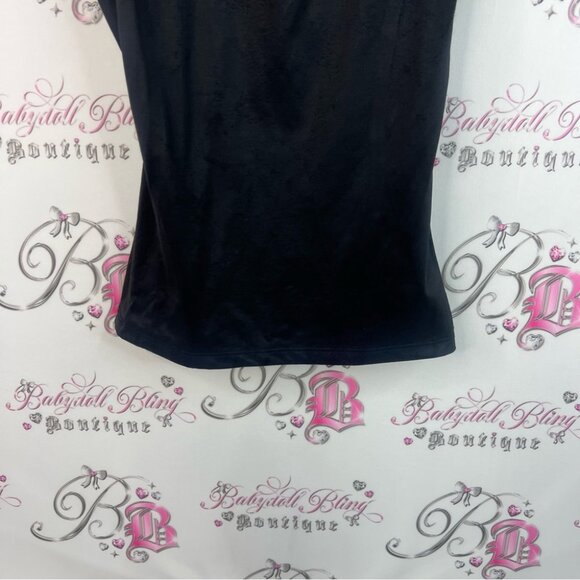 Love your assets tank top black shiny shimmer Chic Black Camisole Top - Picture 5 of 15